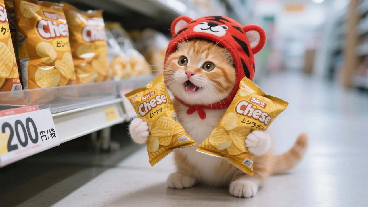 Panic! Tiger-Hat Kitten’s Chip Adventure—Lost & Found | Daisy's Journal ㉖#cat#cute#funny